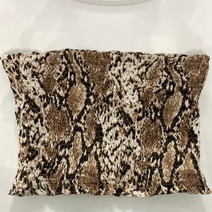 Wild honey ruched bandeau crop top, size small